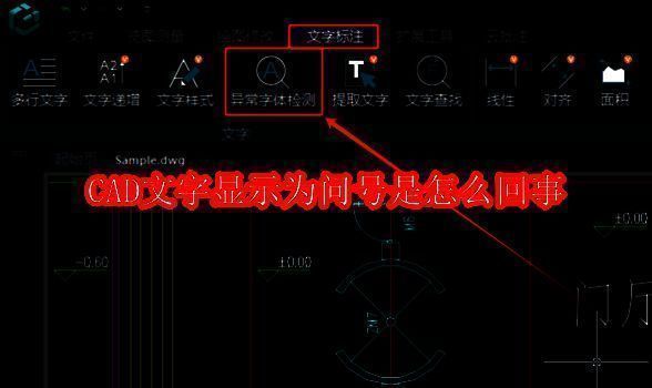 CAD文字显示问号示例图
