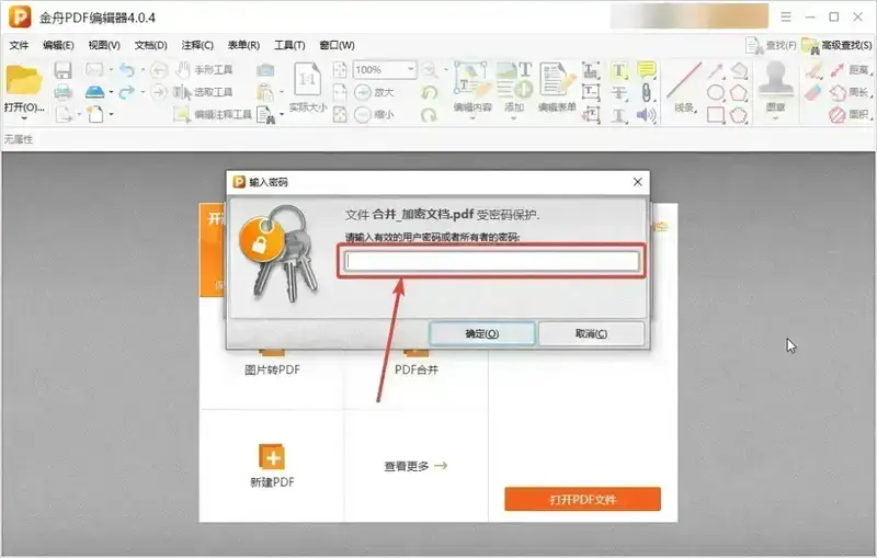 输入密码窗口界面图