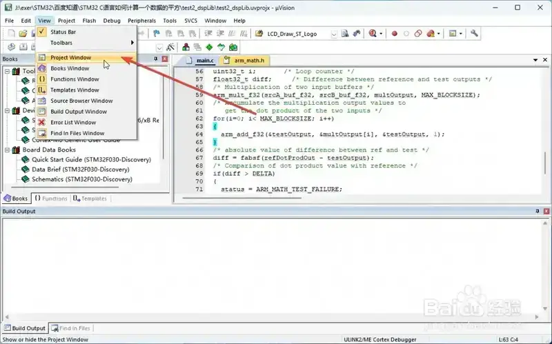 选择Project Window界面图