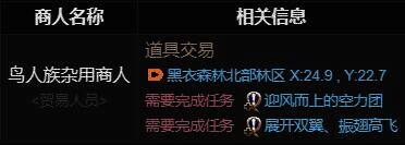 【鸟人族杂用商人】界面