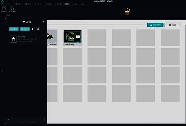 浩辰CAD看图王项目功能开启后界面图
