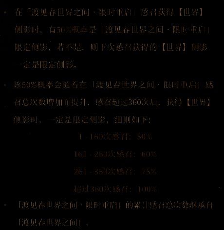 渡见春世界之间限时重启特殊保底规则相关图片