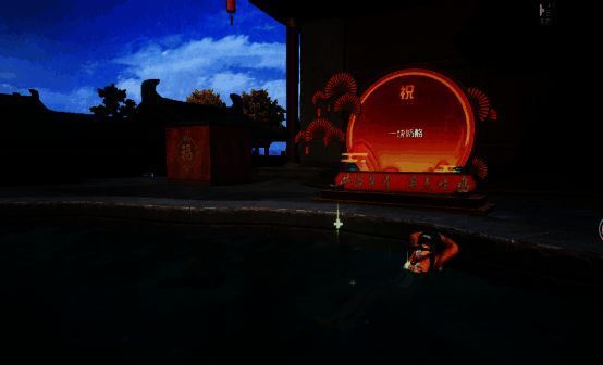 和平精英皮影幕墙互动图