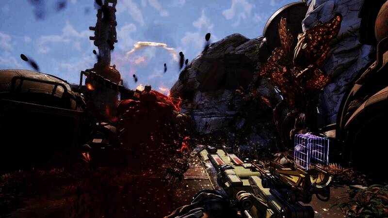 《无主之地4》血腥断肢画面