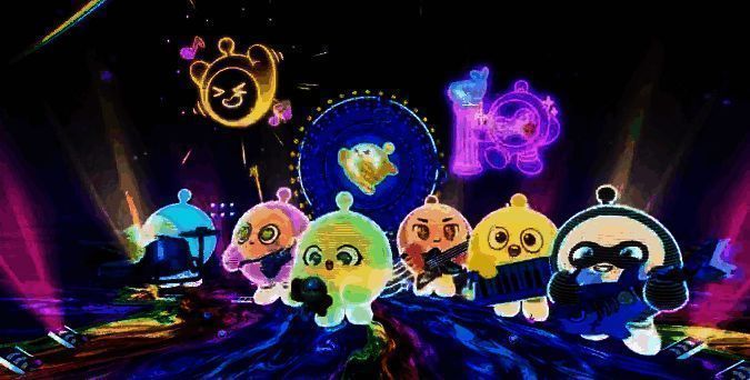 跨年灯光秀现场图