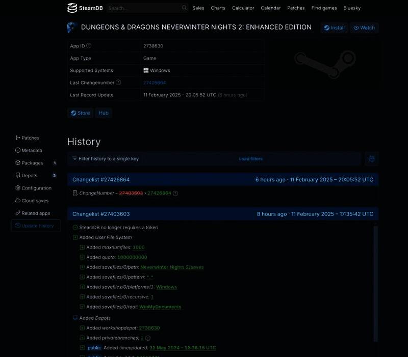 SteamDB上《D&D:无冬之夜2增强版》更多数据展示图片