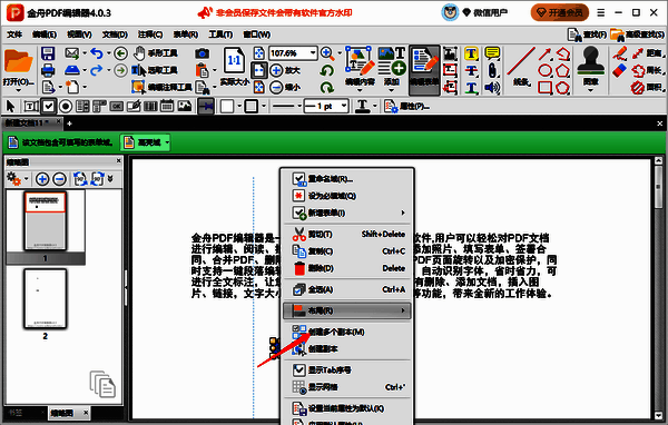 右键点击复选框创建多个副本界面