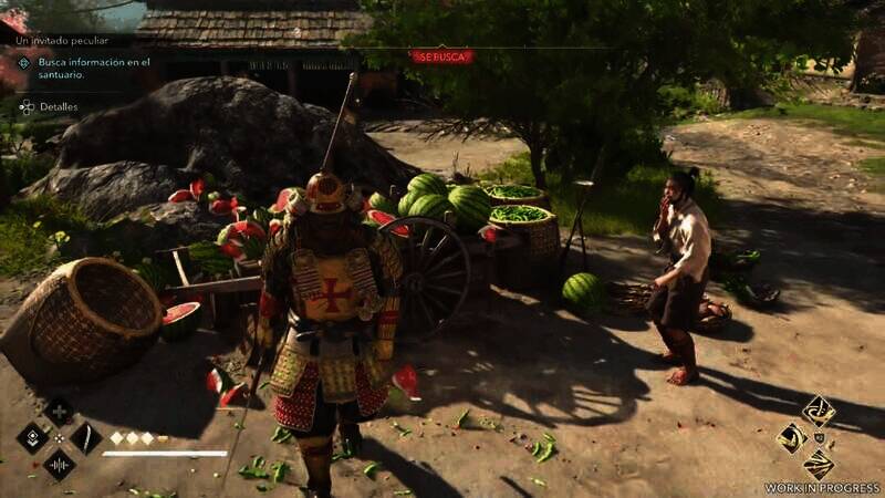 《刺客信条:影》弥助砍西瓜视频截图3