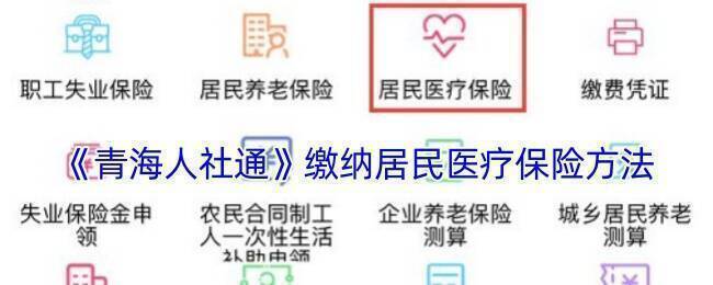 青海人社通缴纳医保相关界面图
