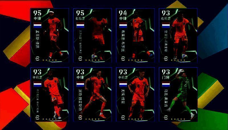 荷兰国家队精选球员宣传图