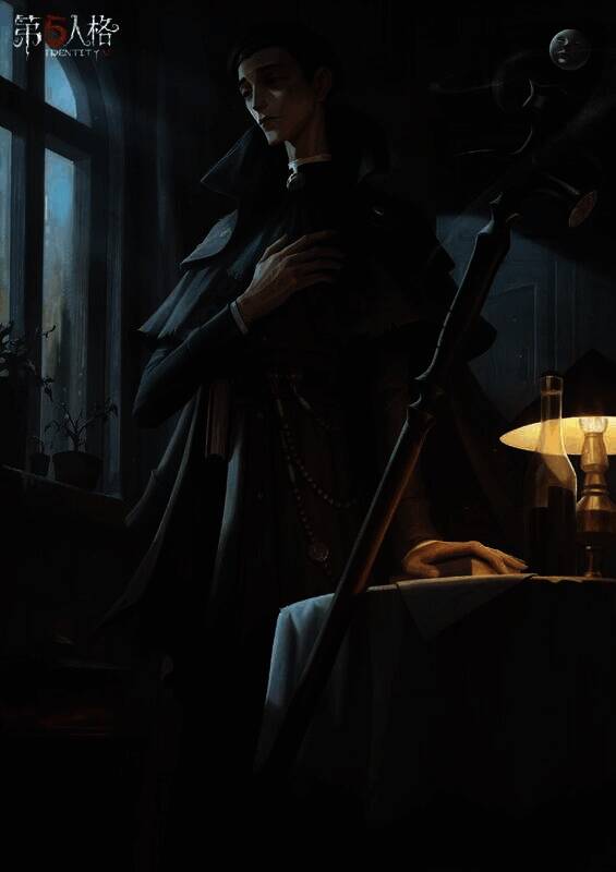 隐士-乡村牧师在昏暗房间祷告沉思海报