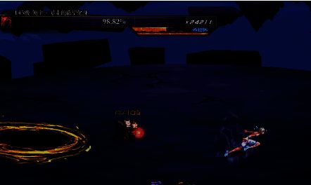 全屏圈靠近boss躲避画面