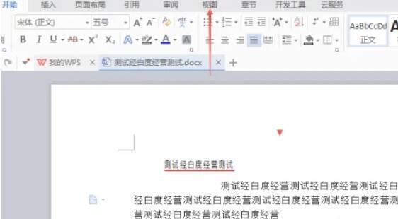 WPS文字视图菜单图片