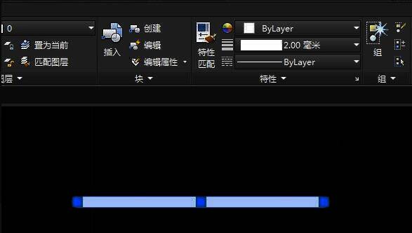 调整线宽后显示线宽效果示例图