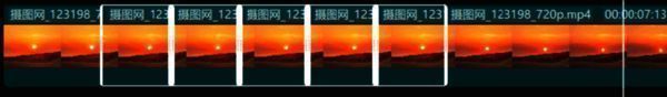视频片段排列在主时间轴示意图
