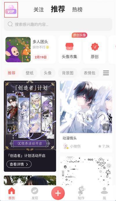 堆糖 APP 点击 VIP 界面图