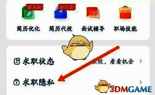 猎聘APP求职隐私选项页面图