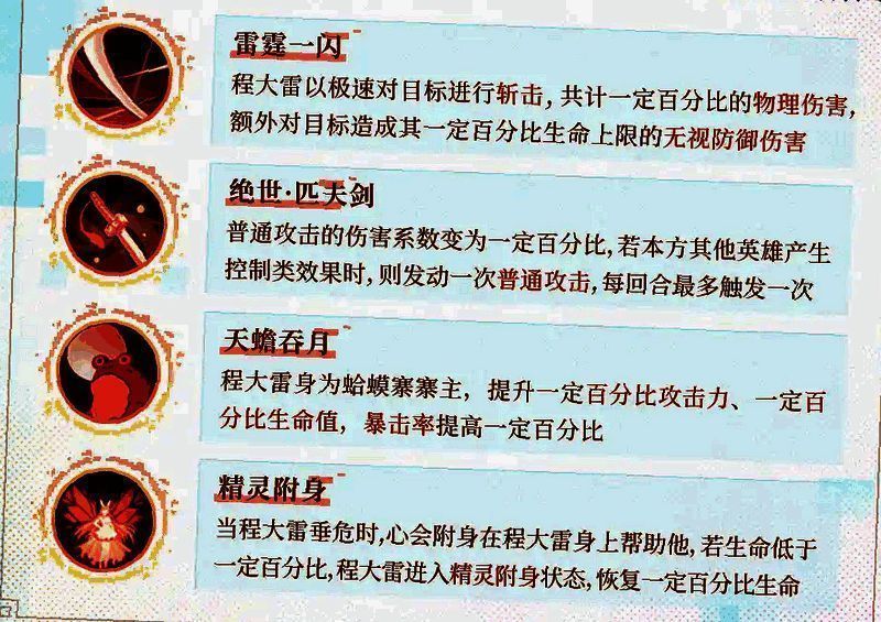 程大雷技能展示图