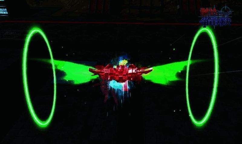 敢达00天翔型莫比乌斯Trans - Am形态光翼突进(右)图