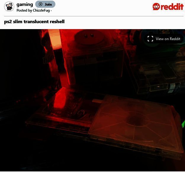 自制透明版PS2主机外观