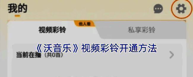 沃音乐视频彩铃开通相关页面示例图