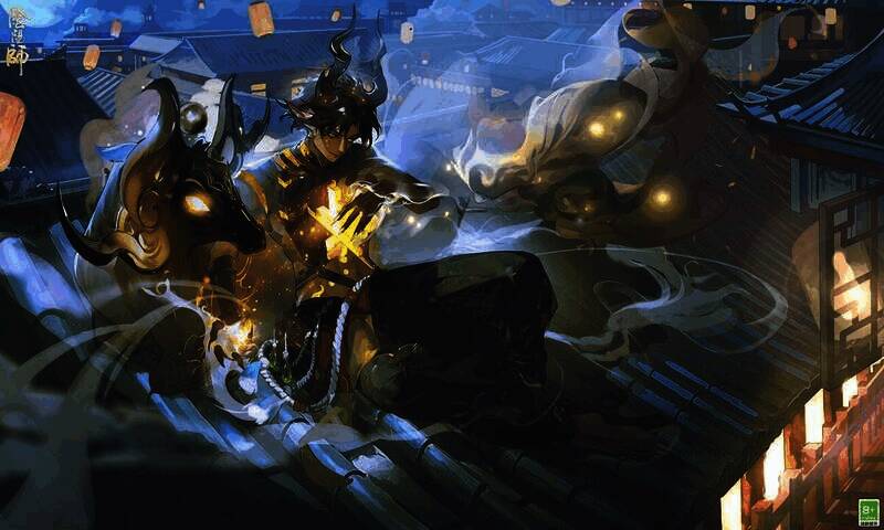 阴阳师鬼金羊精美插画4