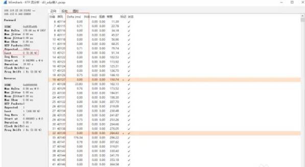 Wireshark将UDP数据包解码为RTP协议界面