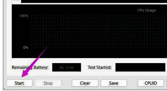 AIDA64点击Start按钮界面