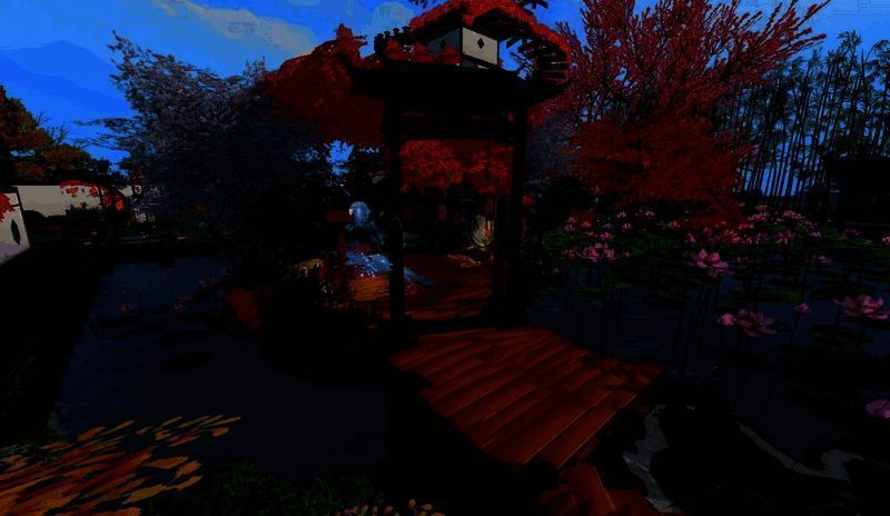 圆形木质平台及周边布置图