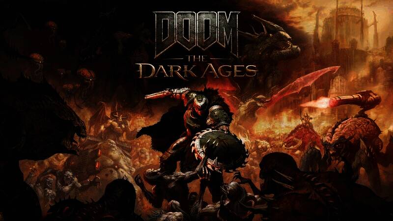 《毁灭战士:黑暗时代》官方封面,场景及角色展示