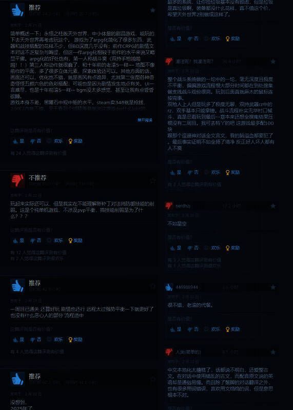 玩家对《宣誓》中文本地化问题的反馈截图