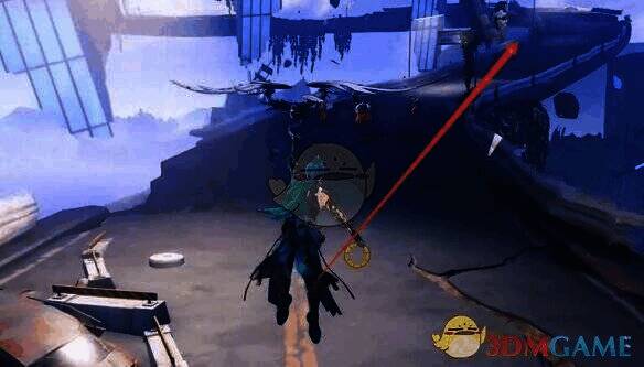 沿着桥前行的画面