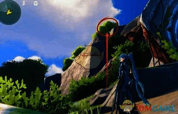 绿熔巨蜥所在位置远景图