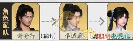 谢沧行、赵灵儿、李逍遥配队阵容图