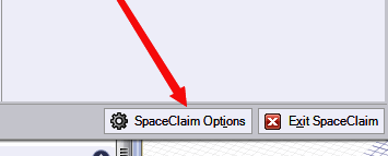 选择spaceclaim options进入设置