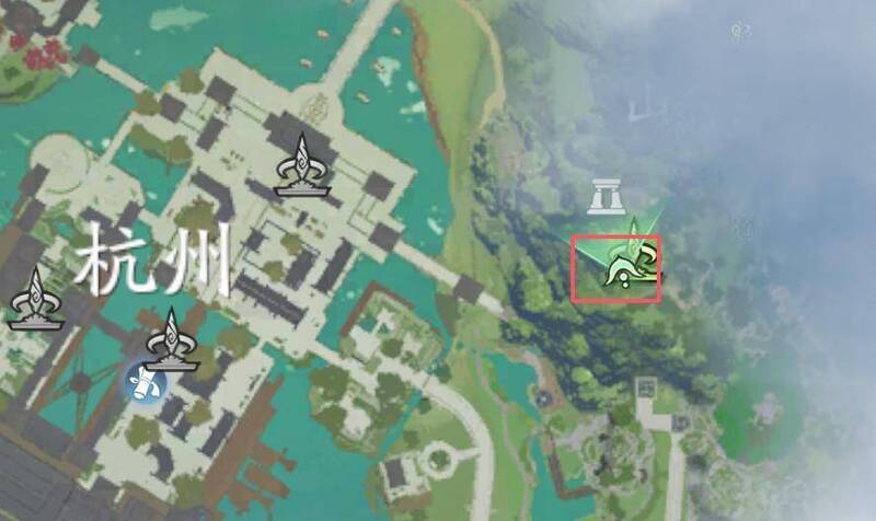 余杭镇潦草石刻位置图