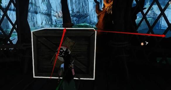 打破旁边宝箱后继续走画面