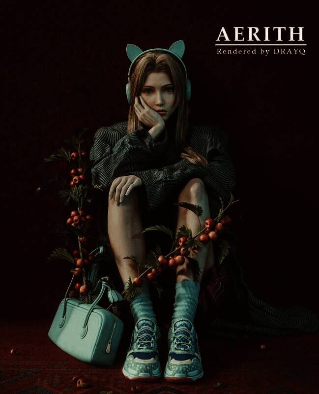 《最终幻想7》蒂法3D新图