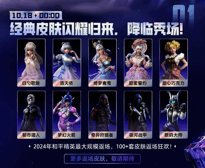 和平精英经典皮肤展示图