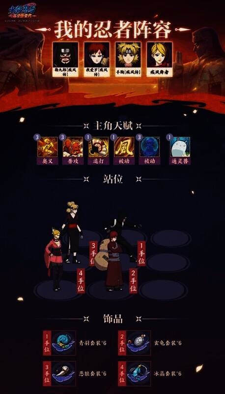 勘九郎[疾风传]阵容界面