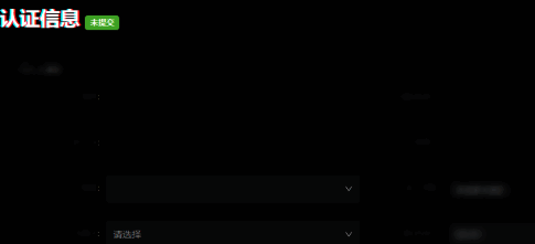 认证信息填写页面截图