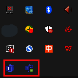 关闭Microsoft Teams窗口后不隐藏到托盘栏界面