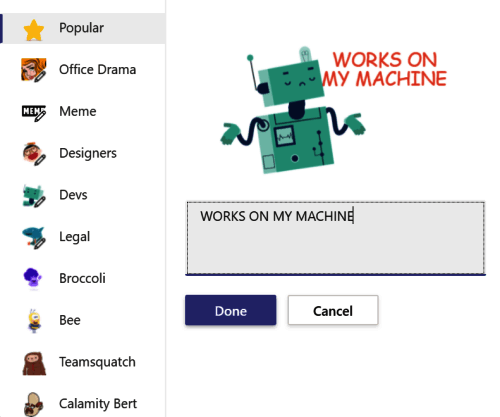 完整的贴纸编辑窗口界面