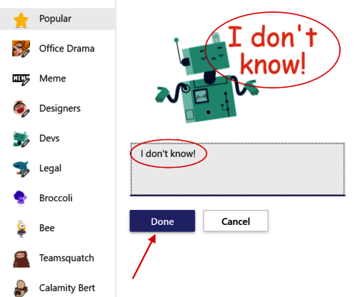 贴纸编辑窗口中修改文字的画面