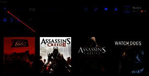 Uplay左上角菜单