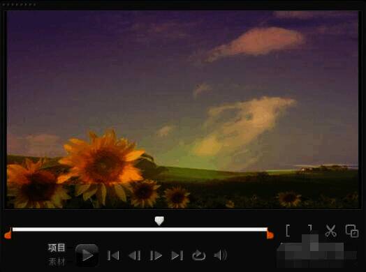 会声会影点击播放按钮预览界面