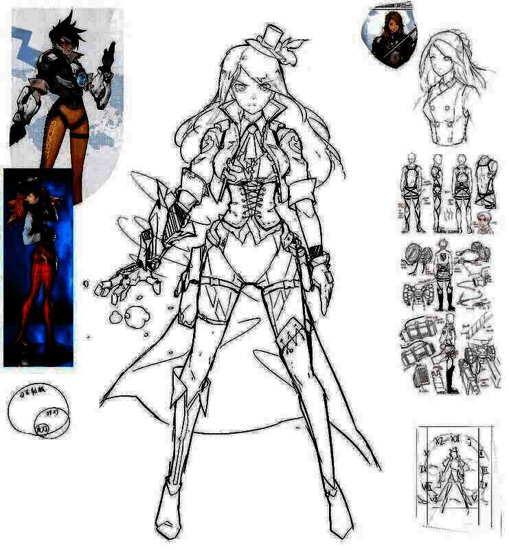 菲丽丝早期人物设定图