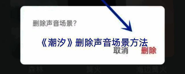 潮汐 APP 删除声音场景相关界面示例图