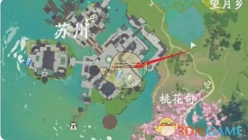 与 NPC 李鹃对话位置图