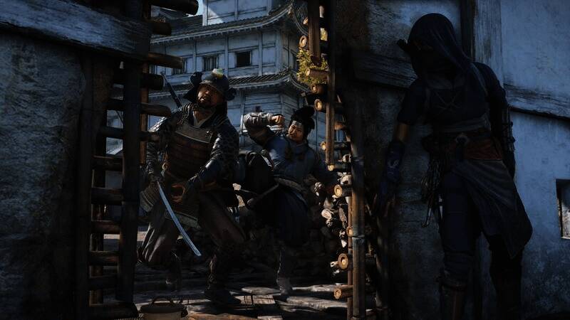 性别不明武士踢日本男杂兵的游戏截图